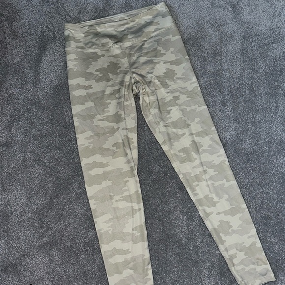 Workout leggings. Light beige camo. Size small. Mid rise. - Picture 1 of 2